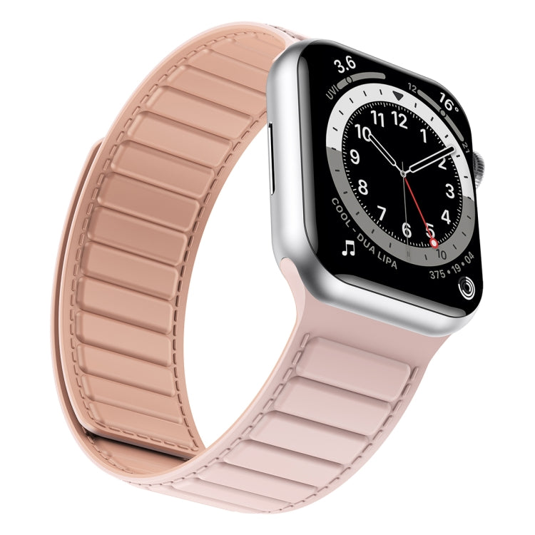 Magnetic Silicone Watch Band For Apple Watch SE 40mm(Pink) - Watch Bands by PMC TechLife | Online Shopping South Africa | PMC TechLife