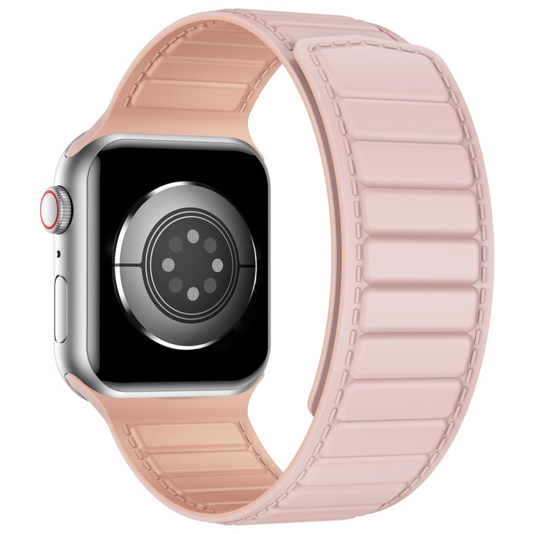 Magnetic Silicone Watch Band For Apple Watch SE 40mm(Pink) - Watch Bands by PMC TechLife | Online Shopping South Africa | PMC TechLife