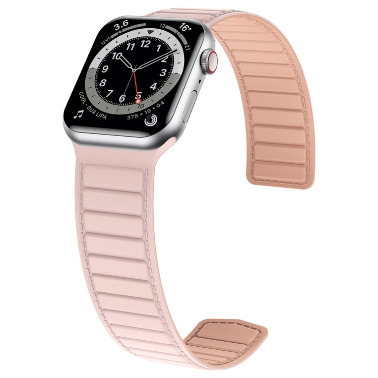 Magnetic Silicone Watch Band For Apple Watch SE 40mm(Pink) - Watch Bands by PMC TechLife | Online Shopping South Africa | PMC TechLife