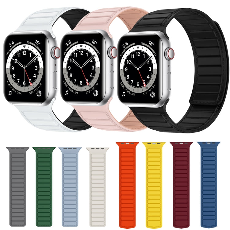 Magnetic Silicone Watch Band For Apple Watch SE 40mm(Pink) - Watch Bands by PMC TechLife | Online Shopping South Africa | PMC TechLife