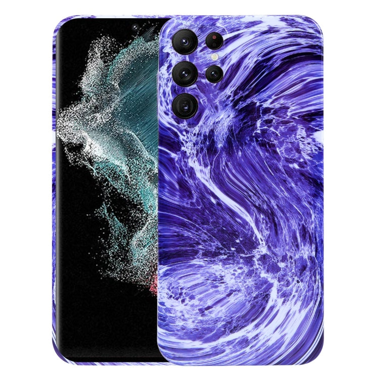 For Samsung Galaxy S22 Ultra 5G Marble Pattern Phone Case(Purple White) - free shipping - PMC TechLife - Order now!
