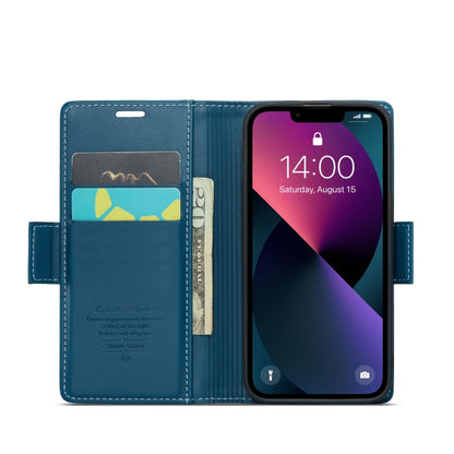 For iPhone 13 mini CaseMe 023 Butterfly Buckle Litchi Texture RFID Anti-theft Leather Phone Case(Blue) - iPhone 13 mini Cases by CaseMe | Online Shopping South Africa | PMC Jewellery