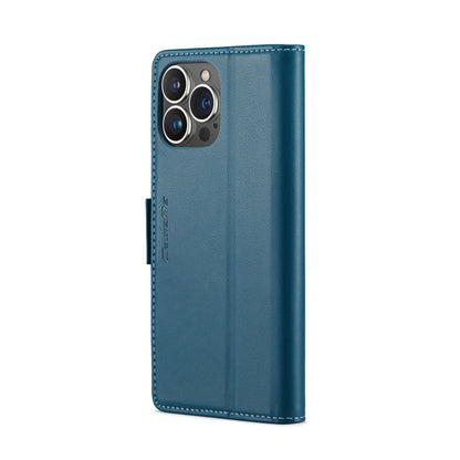 For iPhone 13 Pro CaseMe 023 Butterfly Buckle Litchi Texture RFID Anti-theft Leather Phone Case(Blue) - iPhone 13 Pro Cases by CaseMe | Online Shopping South Africa | PMC Jewellery