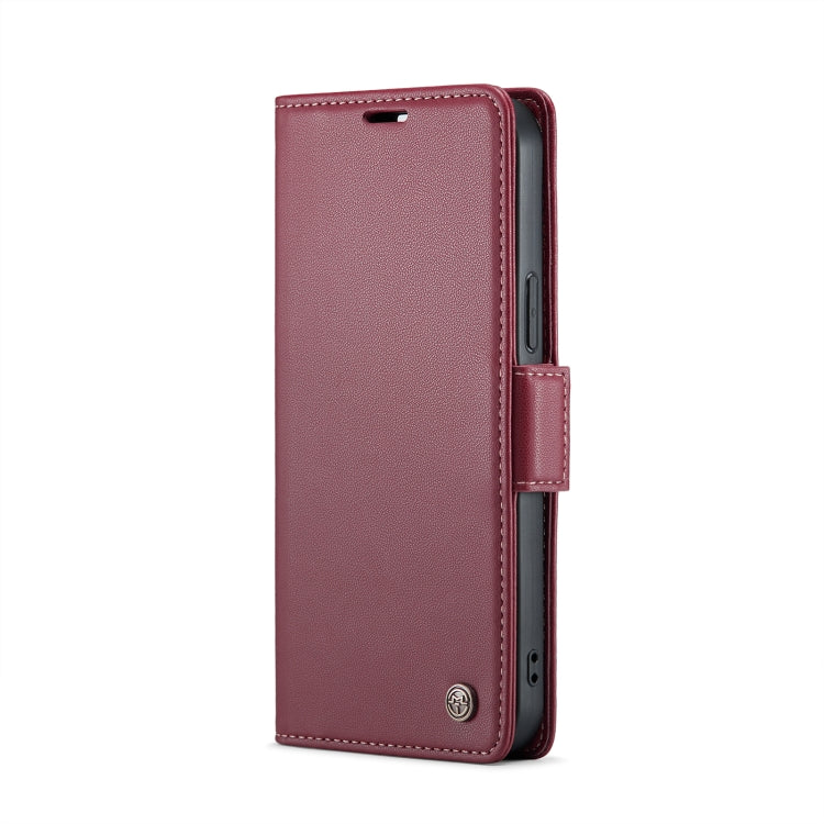 For iPhone 12 mini CaseMe 023 Butterfly Buckle Litchi Texture RFID Anti-theft Leather Phone Case(Wine Red) - iPhone 12 mini Cases by CaseMe | Online Shopping South Africa | PMC Jewellery