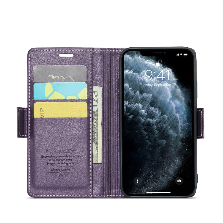 For iPhone 11 Pro Max CaseMe 023 Butterfly Buckle Litchi Texture RFID Anti-theft Leather Phone Case(Pearly Purple) - iPhone 11 Pro Max Cases by CaseMe | Online Shopping South Africa | PMC Jewellery