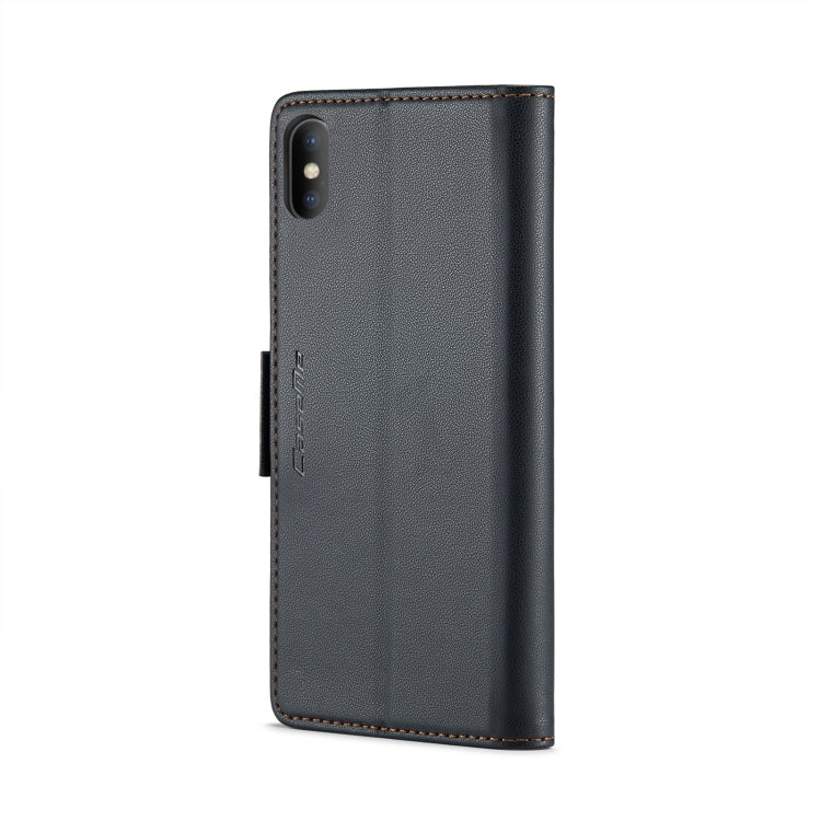 For iPhone XS Max CaseMe 023 Butterfly Buckle Litchi Texture RFID Anti-theft Leather Phone Case(Black) - More iPhone Cases by CaseMe | Online Shopping South Africa | PMC Jewellery
