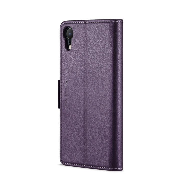 For iPhone XR CaseMe 023 Butterfly Buckle Litchi Texture RFID Anti-theft Leather Phone Case(Pearly Purple) - More iPhone Cases by CaseMe | Online Shopping South Africa | PMC Jewellery
