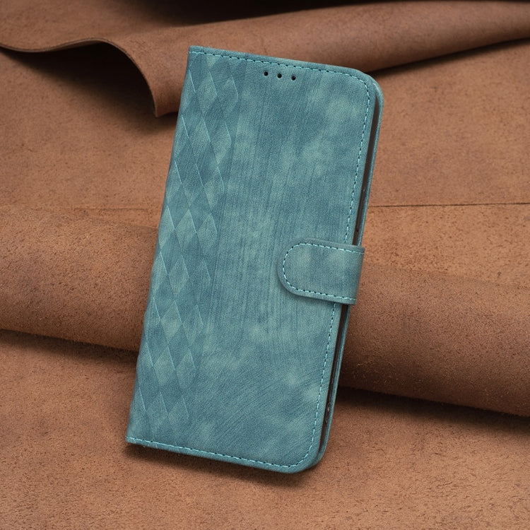 For iPhone X / XS Plaid Embossed Leather Phone Case(Green) - free shipping - PMC TechLife - Order now!