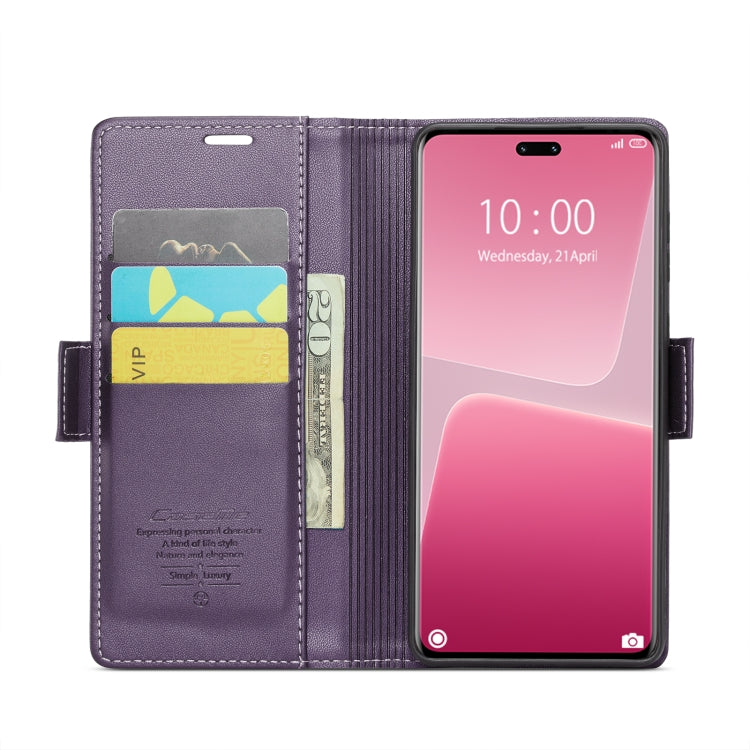 For Xiaomi 13 Lite CaseMe 023 Butterfly Buckle Litchi Texture RFID Anti-theft Leather Phone Case(Pearly Purple) - Xiaomi Cases by CaseMe | Online Shopping South Africa | PMC Jewellery | Buy Now Pay Later Mobicred