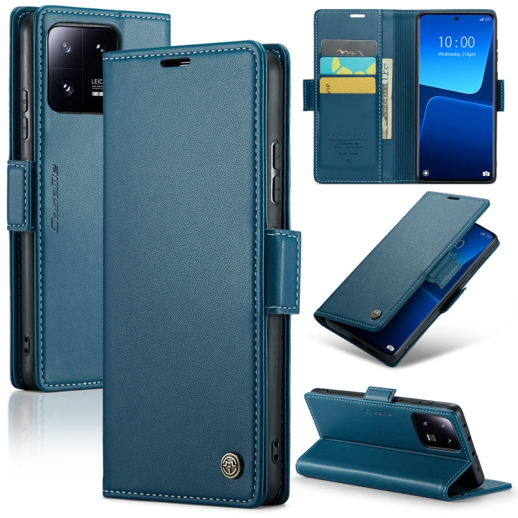 For Xiaomi 13 Pro CaseMe 023 Butterfly Buckle Litchi Texture RFID Anti-theft Leather Phone Case(Blue) - 13 Pro Cases by CaseMe | Online Shopping South Africa | PMC Jewellery