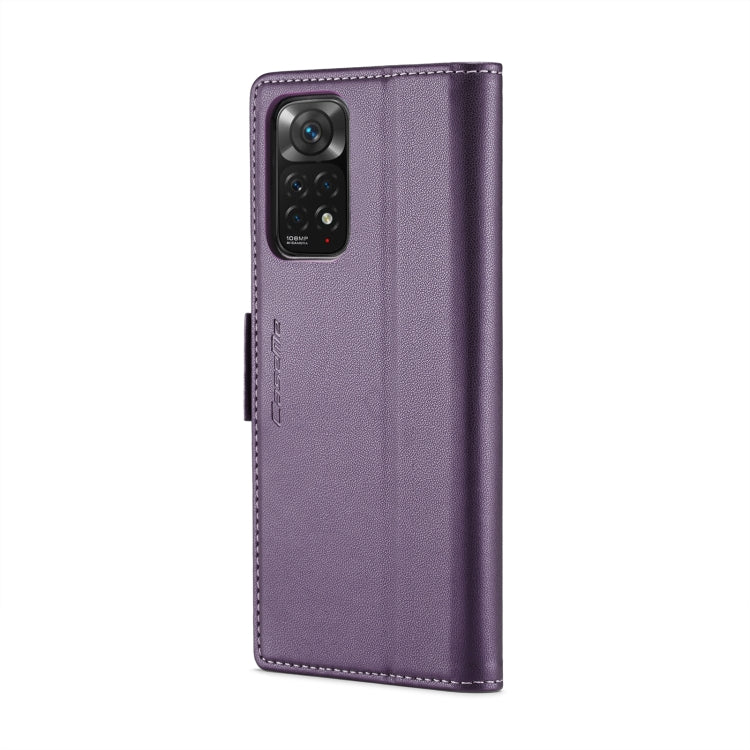 For Xiaomi Redmi Note 11 4G Global/Note 11S Global CaseMe 023 Butterfly Buckle Litchi Texture RFID Anti-theft Leather Phone Case(Pearly Purple) - Xiaomi Cases by CaseMe | Online Shopping South Africa | PMC Jewellery