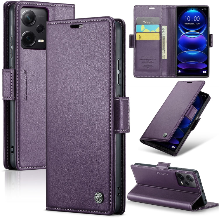 For Xiaomi Redmi Note 12 Pro+ 5G Global CaseMe 023 Butterfly Buckle Litchi Texture RFID Anti-theft Leather Phone Case(Pearly Purple) - Note 12 Pro+ Cases by CaseMe | Online Shopping South Africa | PMC Jewellery