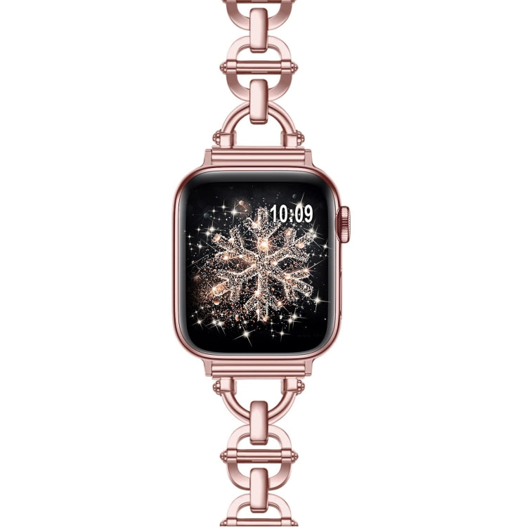 Ladder Buckle Metal Watch Band For Apple Watch SE 44mm(Pink) - Watch Bands by PMC Jewellery | Online Shopping South Africa | PMC Jewellery