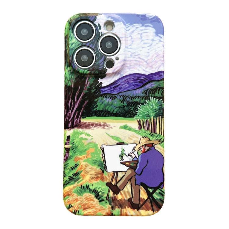 For iPhone 14 Pro Max Precise Hole Oil Painting Pattern PC Phone Case(Painting) - iPhone 14 Pro Max Cases by PMC TechLife | Online Shopping South Africa | PMC TechLife