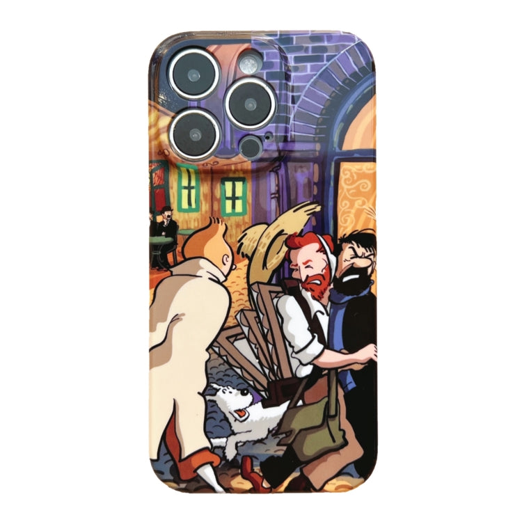 For iPhone 13 Pro Max Precise Hole Oil Painting Pattern PC Phone Case(Puppy) - iPhone 13 Pro Max Cases by PMC TechLife | Online Shopping South Africa | PMC TechLife
