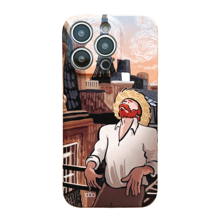 For iPhone 13 Pro Max Precise Hole Oil Painting Pattern PC Phone Case(Tower) - iPhone 13 Pro Max Cases by PMC TechLife | Online Shopping South Africa | PMC TechLife