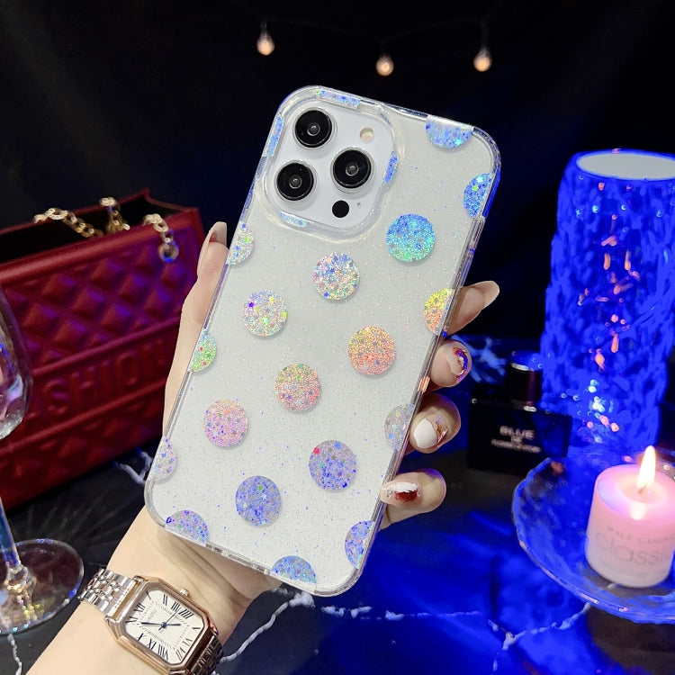 For iPhone 11 Pro Max Little Star Series Glitter Powder TPU Phone Case(Polka Dots) - iPhone 11 Pro Max Cases by PMC Jewellery | Online Shopping South Africa | PMC Jewellery