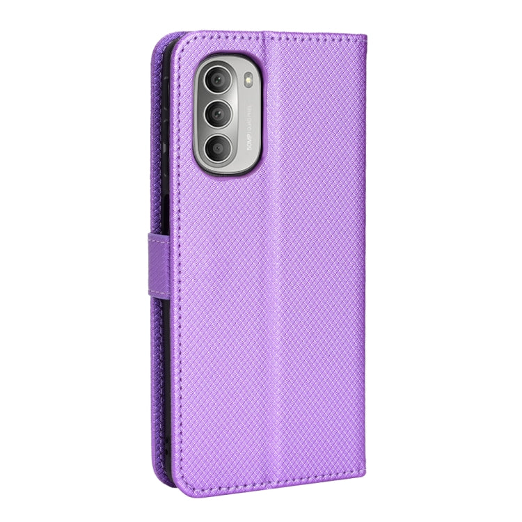 For Motorola Moto G52J 5G Diamond Texture Leather Phone Case(Purple) - free shipping - PMC TechLife - Order now!