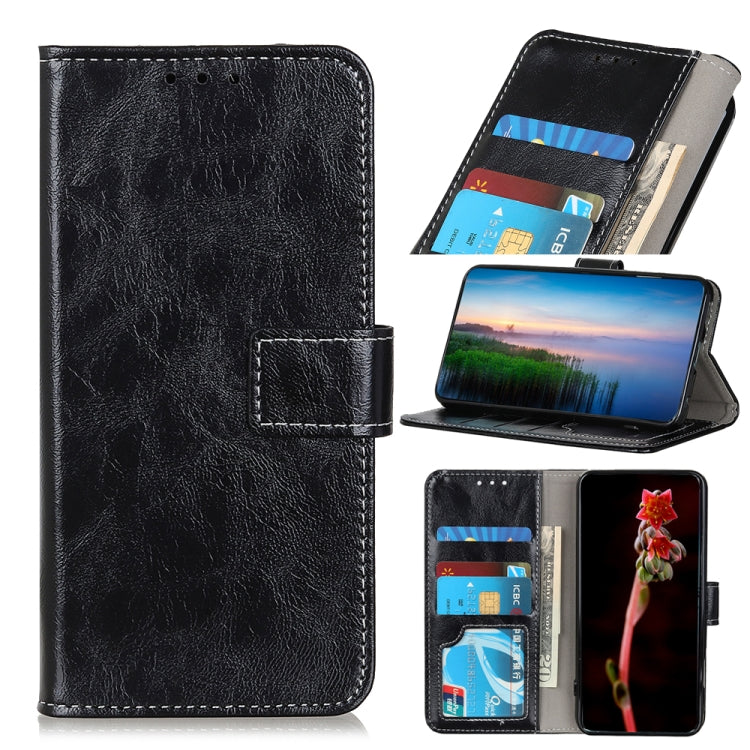 For Xiaomi Redmi 12 4G Retro Crazy Horse Texture Horizontal Flip Leather Phone Case(Black) - free shipping - PMC TechLife - Order now!