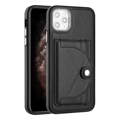 For iPhone 11 Pro Max Shockproof Leather Phone Case with Card Holder(Black) - iPhone 11 Pro Max Cases by PMC Jewellery | Online Shopping South Africa | PMC Jewellery