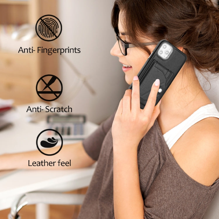 For iPhone 11 Pro Max Shockproof Leather Phone Case with Card Holder(Black) - free shipping - PMC TechLife - Order now!
