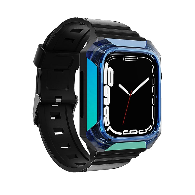 Armor Case Integrated TPU Watch Band For Apple Watch SE 40mm(Blue) - Watch Bands by PMC TechLife | Online Shopping South Africa | PMC TechLife