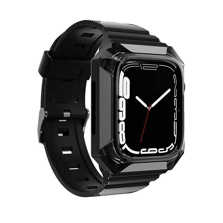 Armor Case Integrated TPU Watch Band For Apple Watch 6 40mm(Black) - Watch Bands by PMC TechLife | Online Shopping South Africa | PMC TechLife