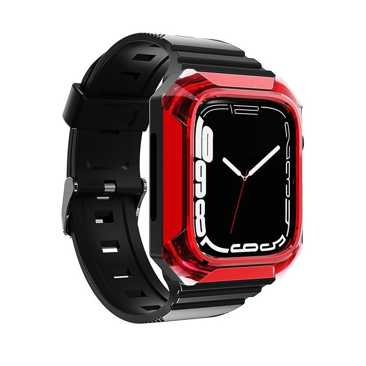 Armor Case Integrated TPU Watch Band For Apple Watch 6 40mm(Red) - Watch Bands by PMC TechLife | Online Shopping South Africa | PMC TechLife