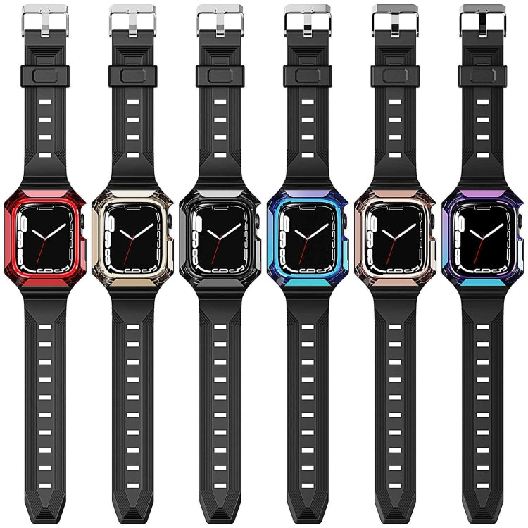 Armor Case Integrated TPU Watch Band For Apple Watch 6 40mm(Red) - Watch Bands by PMC TechLife | Online Shopping South Africa | PMC TechLife