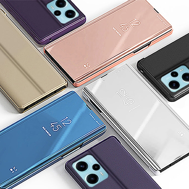 For Xiaomi Poco F5 Plated Mirror Kickstand Flip Leather Phone Case(Purple) - free shipping - PMC TechLife - Order now!