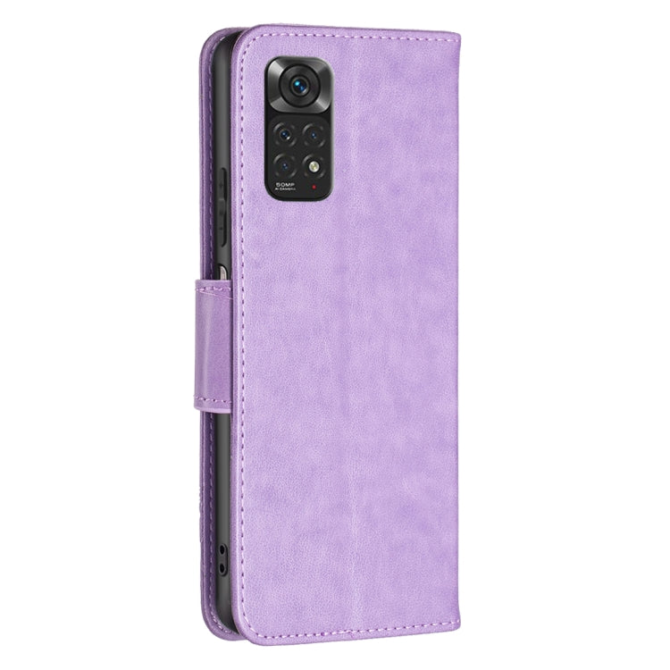 For Xiaomi Redmi Note 12S 4G / Note 11 Two Butterflies Embossing Leather Phone Case(Purple) - free shipping - PMC TechLife - Order now!