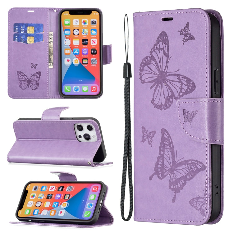 For Xiaomi Redmi 12 4G Two Butterflies Embossing Leather Phone Case(Purple) - free shipping - PMC TechLife - Order now!