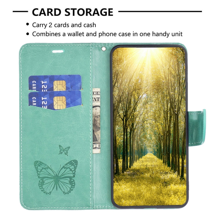For Xiaomi Redmi 12 4G Two Butterflies Embossing Leather Phone Case(Green) - free shipping - PMC TechLife - Order now!