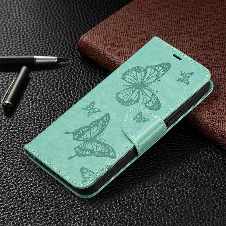 For Xiaomi Redmi 12 4G Two Butterflies Embossing Leather Phone Case(Green) - free shipping - PMC TechLife - Order now!