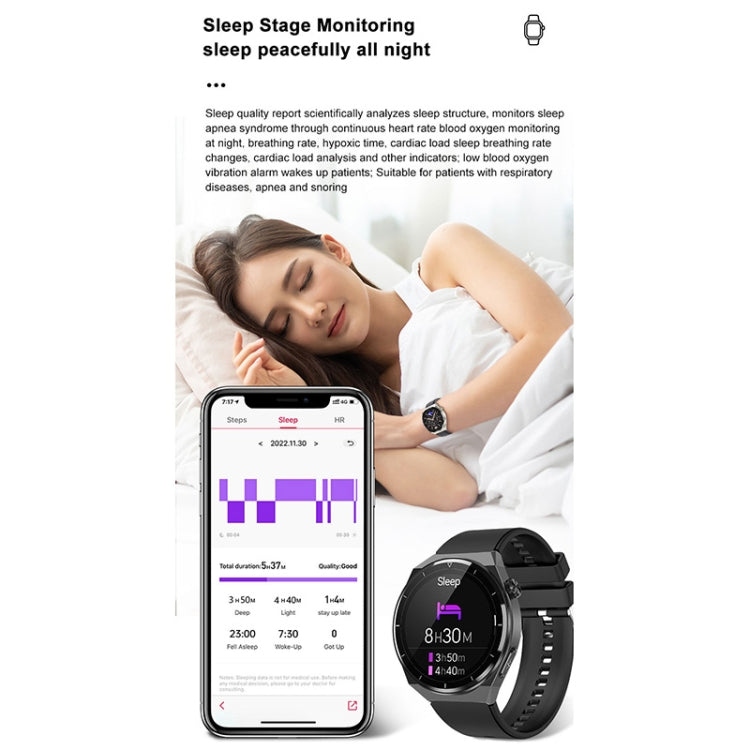 TK20 1.39 inch IP68 Waterproof Silicone Band Smart Watch Supports ECG / Remote Families Care / Body Temperature Monitoring(Black) - Smart Watches by PMC Jewellery | Online Shopping South Africa | PMC Jewellery