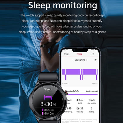 TK22 1.39 inch IP67 Waterproof Silicone Band Smart Watch Supports ECG / Non-invasive Blood Sugar(Blue) - Smart Watches by PMC Jewellery | Online Shopping South Africa | PMC Jewellery