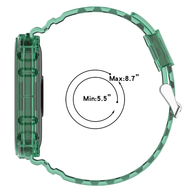 For Xiaomi Mi Band 8 Integrated Transparent Silicone Watch Band(White) - Watch Bands by PMC TechLife | Online Shopping South Africa | PMC TechLife