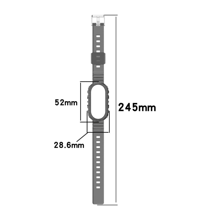 For Xiaomi Mi Band 8 Integrated Transparent Silicone Watch Band(White) - Watch Bands by PMC TechLife | Online Shopping South Africa | PMC TechLife