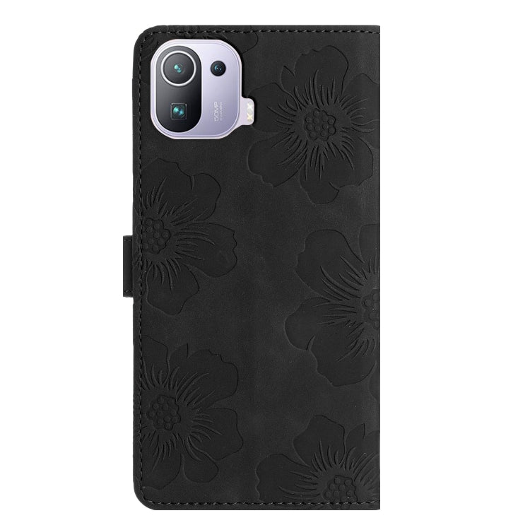 For Xiaomi Mi 11 Pro Flower Embossing Pattern Leather Phone Case(Black) - free shipping - PMC TechLife - Order now!