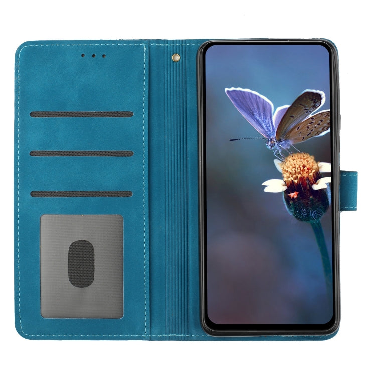 For Xiaomi Redmi 10C Flower Embossing Pattern Leather Phone Case(Blue) - free shipping - PMC TechLife - Order now!