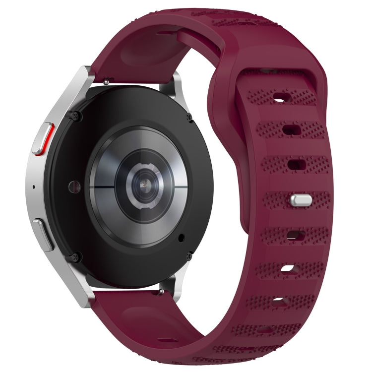 22mm Universal Dots Pattern Silicone Replacement Watch Band(Wine Red) - 22mm Bands by PMC TechLife | Online Shopping South Africa | PMC TechLife