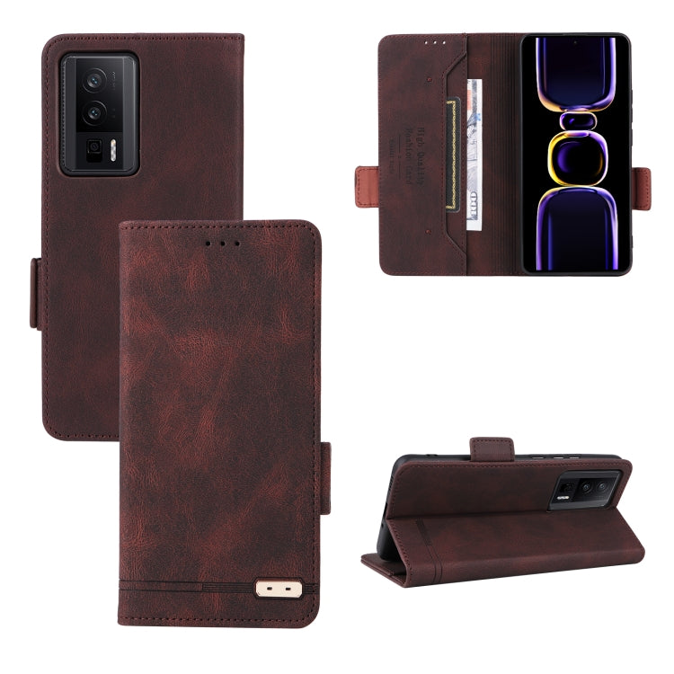 For Xiaomi Poco F5 Pro / Redmi K60 Magnetic Clasp Leather Phone Case(Brown) - free shipping - PMC TechLife - Order now!