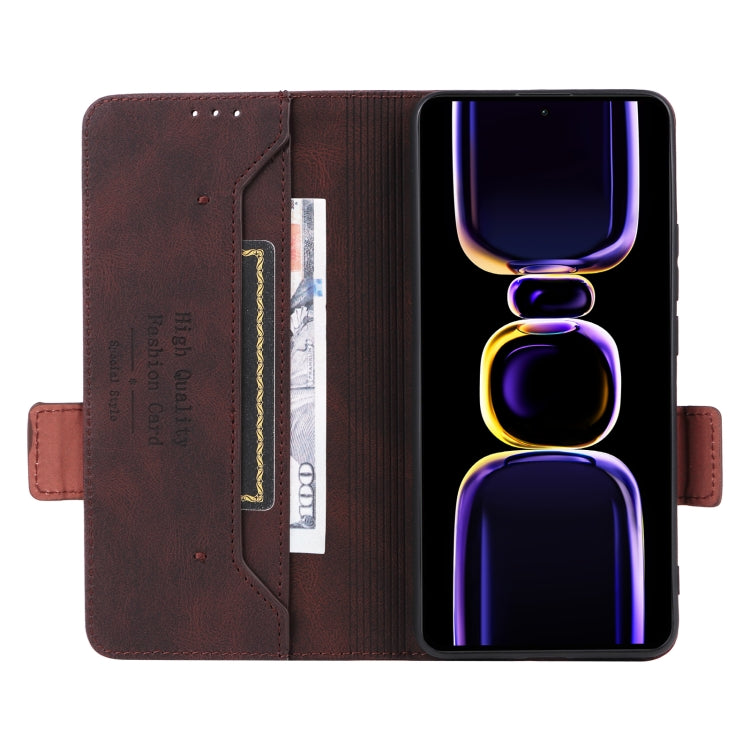 For Xiaomi Poco F5 Pro / Redmi K60 Magnetic Clasp Leather Phone Case(Brown) - free shipping - PMC TechLife - Order now!