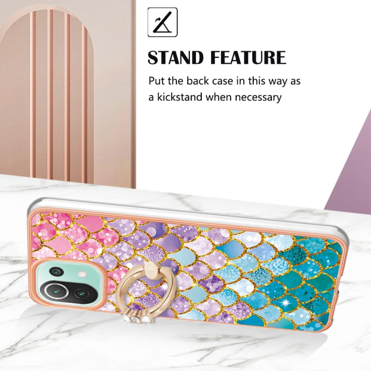 For Xiaomi Mi 11 Lite Electroplating IMD TPU Phone Case with Ring(Colorful Scales) - free shipping - PMC TechLife - Order now!