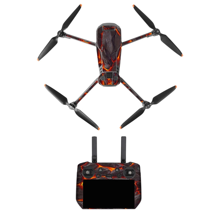 For DJI Mavic 3 Pro / RC Pro Sunnylife Drone Body Remote Control Decorative Stickers Set(Lava Black) - Stickers by Sunnylife | Online Shopping South Africa | PMC TechLife