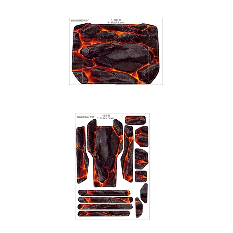 For DJI Mavic 3 Pro / RC Pro Sunnylife Drone Body Remote Control Decorative Stickers Set(Lava Black) - Stickers by Sunnylife | Online Shopping South Africa | PMC TechLife