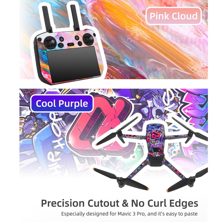 For DJI Mavic 3 Pro / RC Pro Sunnylife Drone Body Remote Control Decorative Stickers Set(Pink Cloud) - Stickers by Sunnylife | Online Shopping South Africa | PMC TechLife | Buy Now Pay Later Mobicred