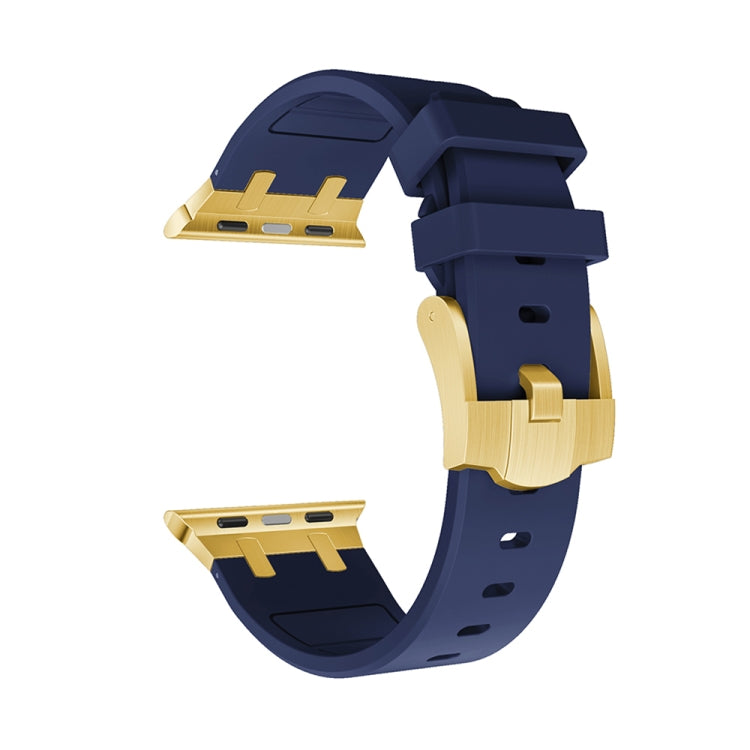 AP Silicone Watch Band For Apple Watch Ultra 49mm(Gold Blue) - Watch Bands by PMC Jewellery | Online Shopping South Africa | PMC Jewellery