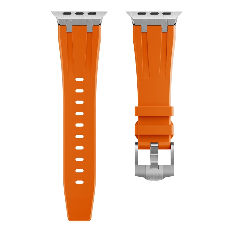 AP Silicone Watch Band For Apple Watch Ultra 49mm(Silver Orange) - Watch Bands by PMC TechLife | Online Shopping South Africa | PMC TechLife