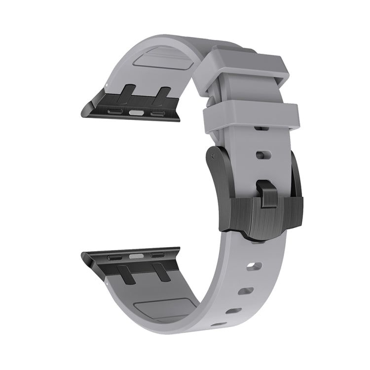 AP Silicone Watch Band For Apple Watch Ultra 49mm(Black Grey) - Watch Bands by PMC TechLife | Online Shopping South Africa | PMC TechLife